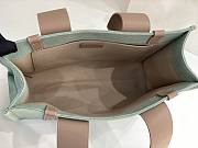 Okify Chloe Medium Woody Tote Bag In Light Blue 37x26x12cm - 4