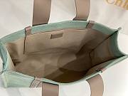 Okify Chloe Large Woody Tote Bag In Light Blue 45x33x13cm - 2