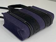 Okify Chloe Mini Woody Tote Bag In Dark Purple 20x14x6cm - 2