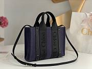 Okify Chloe Small Woody Tote Bag In Dark Purple 26.5x20x8cm - 4