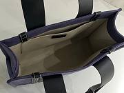 Okify Chloe Medium Woody Tote Bag In Dark Purple 37x26x12cm - 5