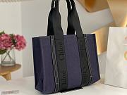 Okify Chloe Medium Woody Tote Bag In Dark Purple 37x26x12cm - 3