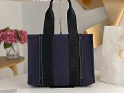 Okify Chloe Medium Woody Tote Bag In Dark Purple 37x26x12cm - 1