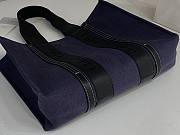 Okify Chloe Large Woody Tote Bag In Dark Blue 45x33x13cm - 4