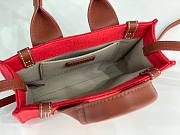 Okify Chloe Mini Woody Tote Bag In Red 20x14x6cm - 2