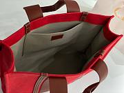 Okify Chloe Small Woody Tote Bag In Red 26.5x20x8cm - 5