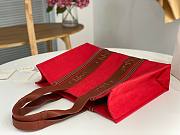 Okify Chloe Small Woody Tote Bag In Red 26.5x20x8cm - 3