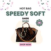 Okify Louis Vuitton Speedy Soft 30 Boho Bag N87212 30x21x17cm  - 1
