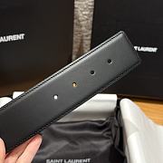 Okify YSL Black Belt With Flower Buckle 4.5cm - 4