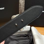 Okify YSL Black Belt With Flower Buckle 4.5cm - 3