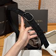 Okify Bottega Veneta Intrecciato Black Suede Belt With Black Hardware 3.5cm - 3