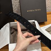 Okify Bottega Veneta Intrecciato Black Suede Belt With Gold Hardware 3.5cm - 5