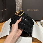 Okify Bottega Veneta Intrecciato Black Suede Belt With Gold Hardware 3.5cm - 4