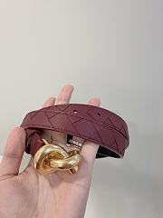 Okify Bottega Veneta Red Knot Belt  - 4