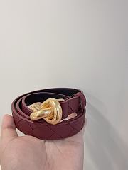 Okify Bottega Veneta Red Knot Belt  - 3