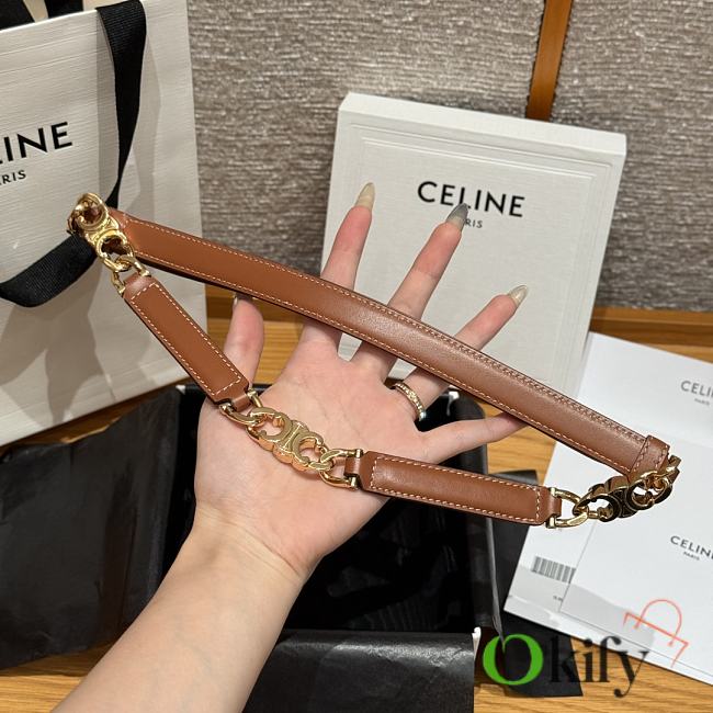 Okify Celine Stretch Brown Belt 1.8cm - 1