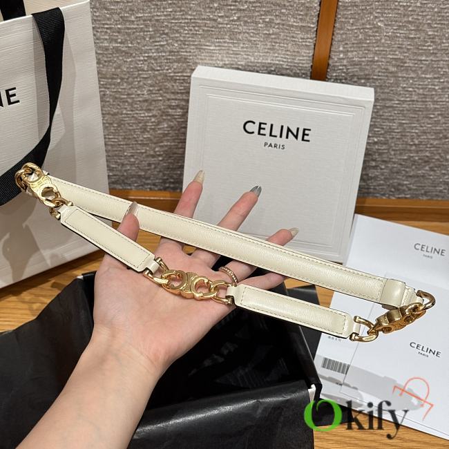 Okify Celine Stretch White Belt 1.8cm - 1