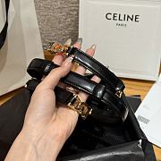Okify Celine Black Strech Belt With Gold Hardware 1.8cm - 6
