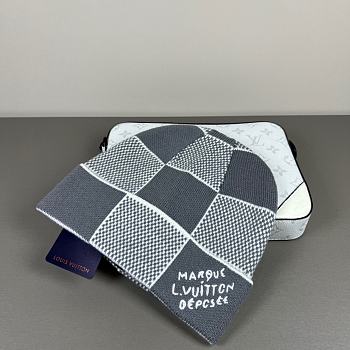 Okify Louis Vuitton Damier Gray Beanie 