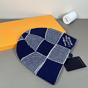 Okify Louis Vuitton Damier Dark Blue Beanie - 6