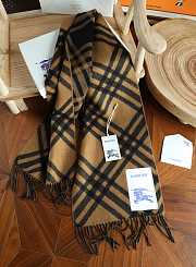 Okify Burberry Cashmere Brown Scarf 168x30cm 25495 - 2
