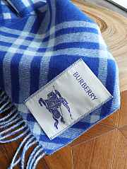 Okify Burberry Cashmere Blue Scarf 168x30cm 25498 - 4
