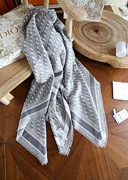 Okify Dior Gray Square Scarf 150x150cm - 2