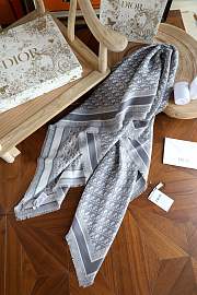Okify Dior Gray Square Scarf 150x150cm - 5