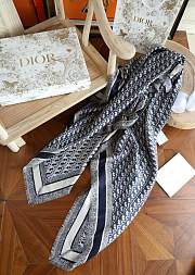 Okify Dior Dark Blue Square Scarf 150x150cm - 4