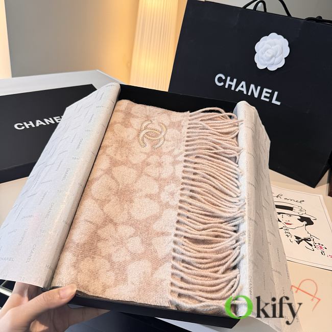 Okify CC Beige Cashmere Scarf 180x30cm - 1