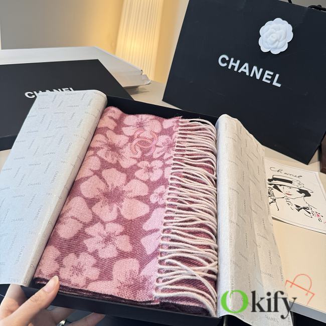 Okify CC Dark Pink Cashmere Scarf 180x30cm - 1
