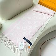 Okify Louis Vuitton Wool Light Pink Scarf 186x34cm - 4