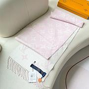 Okify Louis Vuitton Wool Light Pink Scarf 186x34cm - 5