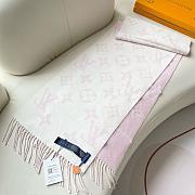 Okify Louis Vuitton Wool Light Pink Scarf 186x34cm - 3