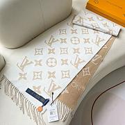 Okify Louis Vuitton Wool Light Beige Scarf 186x34cm - 4
