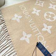 Okify Louis Vuitton Wool Light Beige Scarf 186x34cm - 2