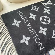 Okify Louis Vuitton Wool Black Scarf 186x34cm - 4