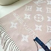 Okify Louis Vuitton Wool Baby Pink Scarf 186x34cm - 2