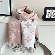 Okify Louis Vuitton Wool Baby Pink Scarf 186x34cm - 1