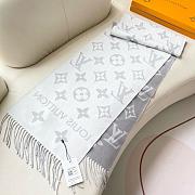 Okify Louis Vuitton Wool Gray Scarf 186x34cm - 3