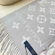 Okify Louis Vuitton Wool Gray Scarf 186x34cm - 2