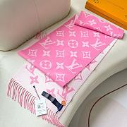 Okify Louis Vuitton Wool Pink Scarf 186x34cm - 5