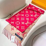 Okify Louis Vuitton Wool Dark Pink Scarf 186x34cm - 6