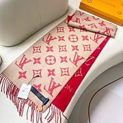 Okify Louis Vuitton Wool Dark Pink Scarf 186x34cm - 2