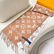 Okify Louis Vuitton Wool Brown Scarf 186x34cm - 5