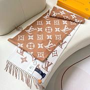 Okify Louis Vuitton Wool Brown Scarf 186x34cm - 6
