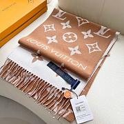 Okify Louis Vuitton Wool Brown Scarf 186x34cm - 3