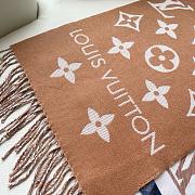 Okify Louis Vuitton Wool Brown Scarf 186x34cm - 2