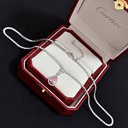 Okify Cartier Pink Stone Silver Bracelet - 5