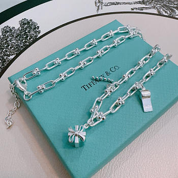 Okify Tiffany Christmas Silver Necklace